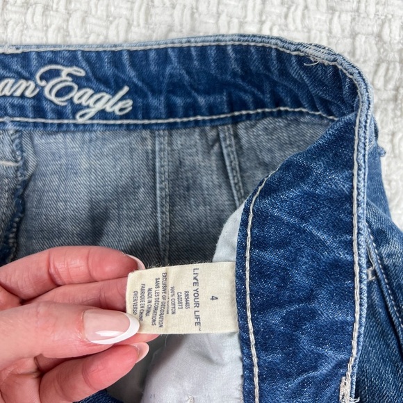 Y2K American Eagle Low Rise Denim Mini Skirt - Picture 7 of 7